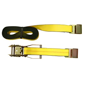 FT Yellow Cargo Control Strap with Flat Hooks