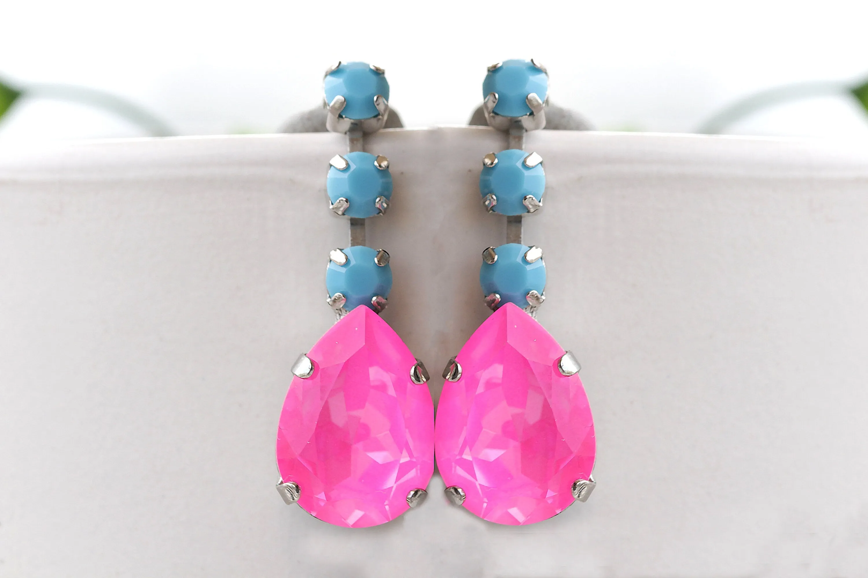 FUCHSIA TURQUOISE EARRINGS