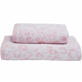 Fusion Animal Print Hand Towel - 2 Pack -  Blush