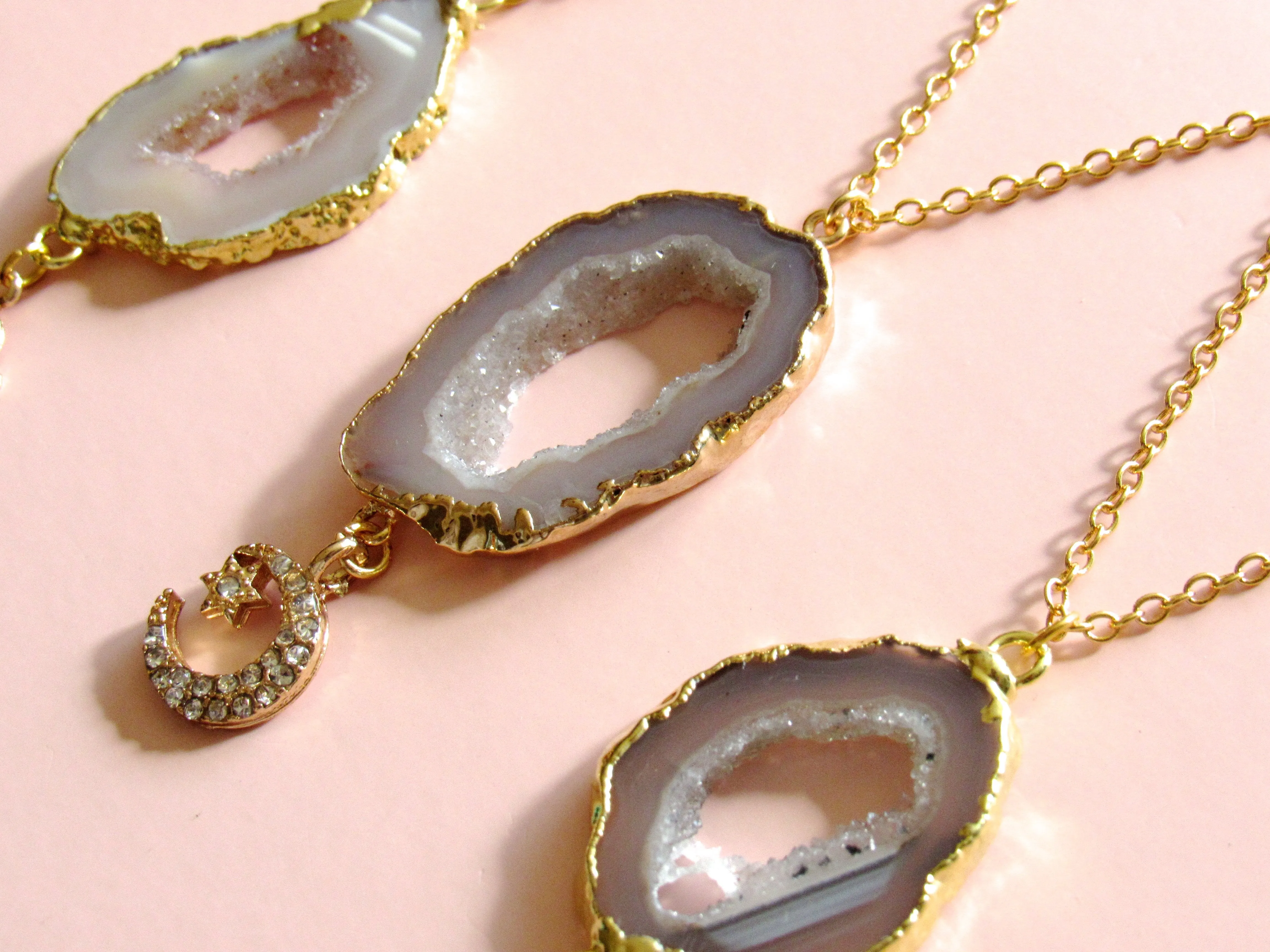 Galactic Geode Necklaces