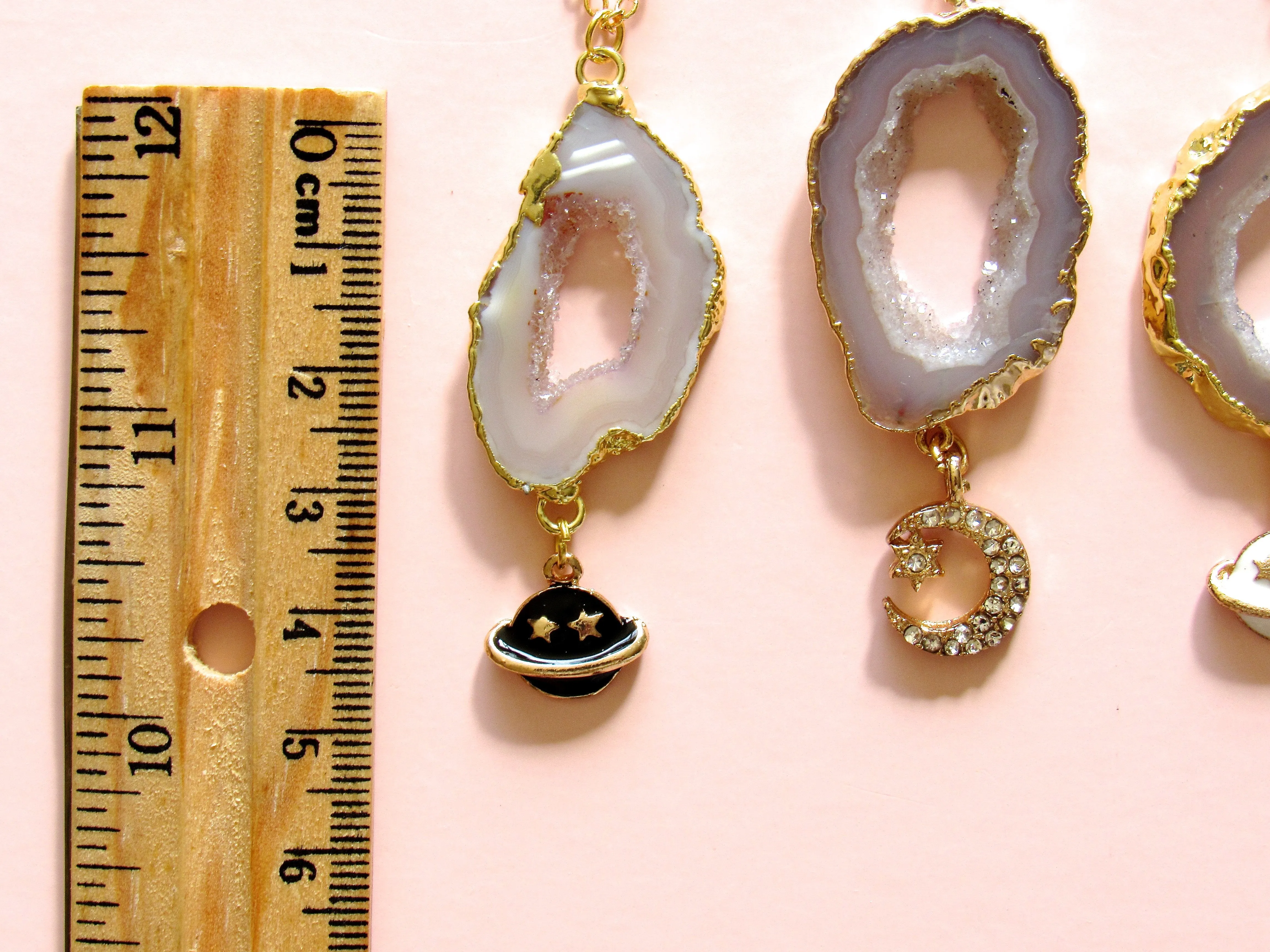 Galactic Geode Necklaces