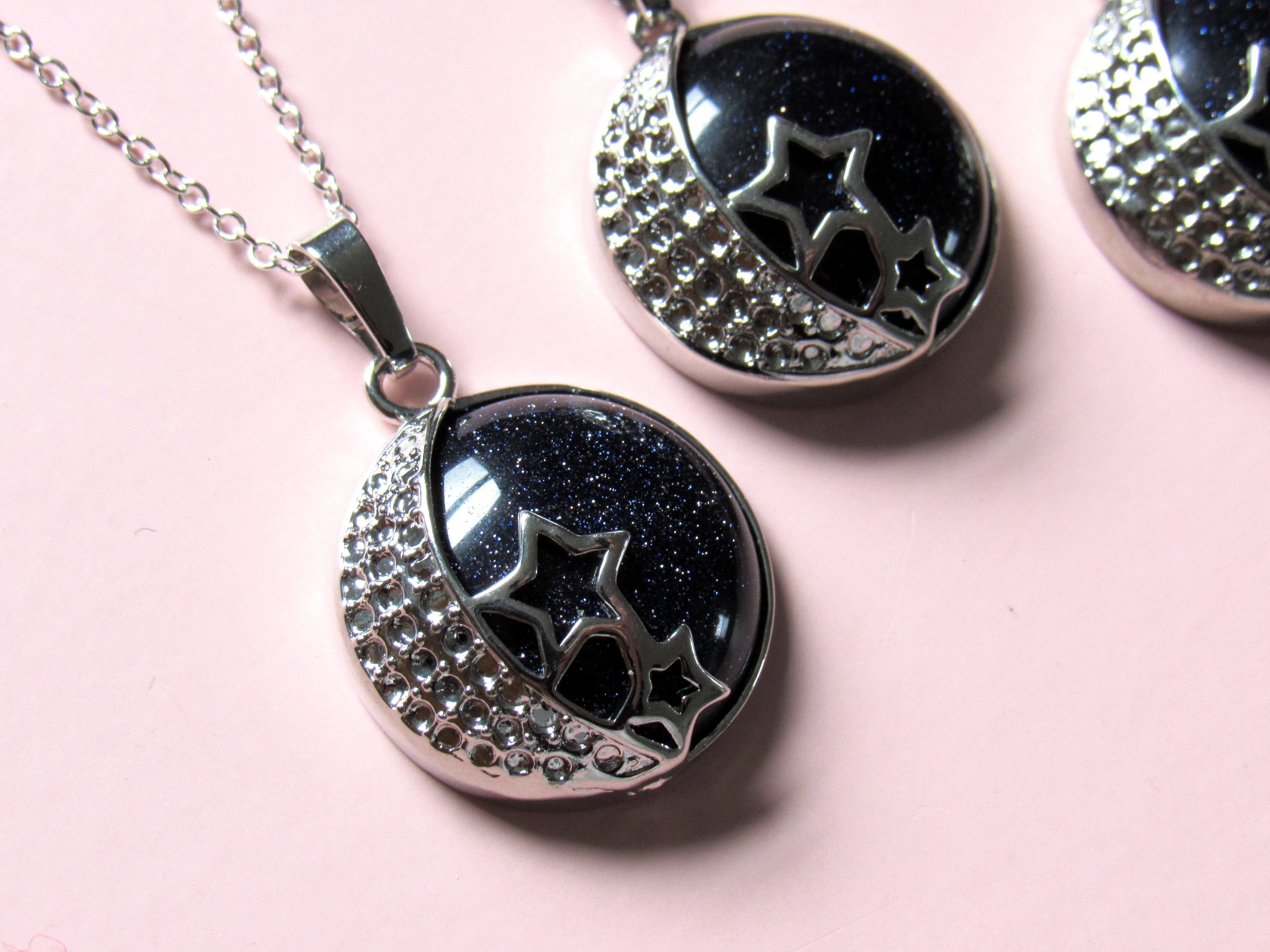 Galactic Goddess Goldstone Necklaces