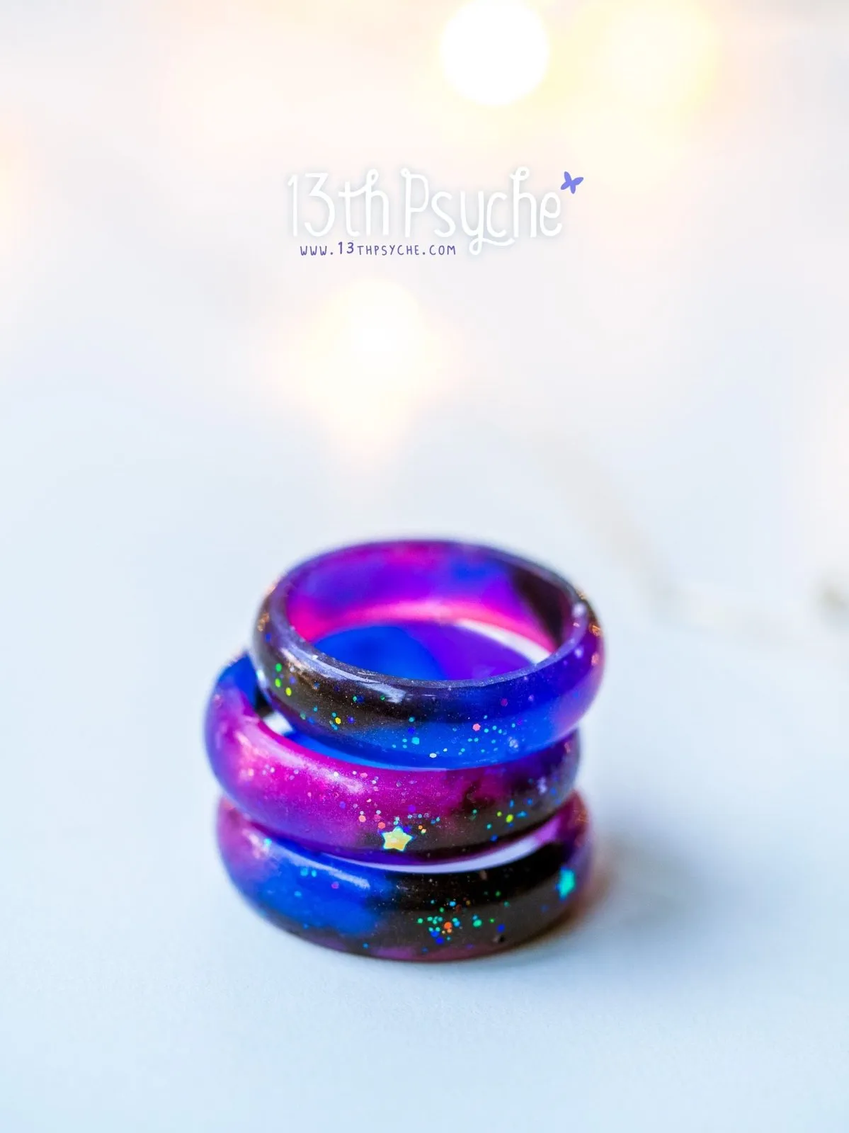 Galaxy nebula resin ring