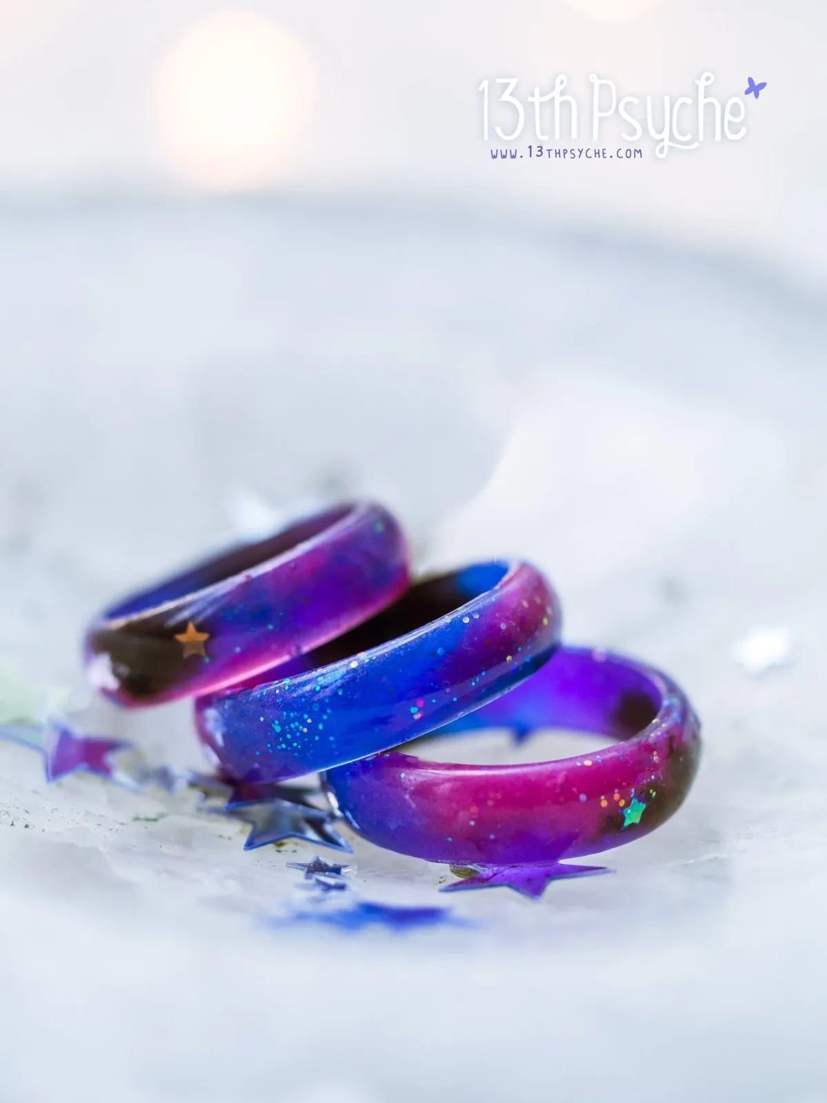 Galaxy nebula resin ring