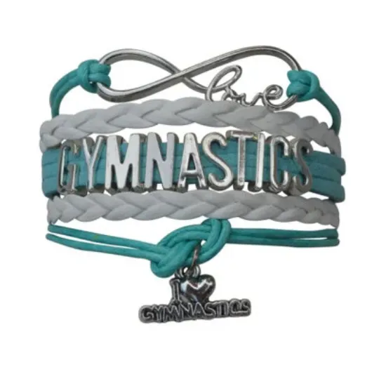 Girls Love Gymnastics Bracelet - Pick Colors