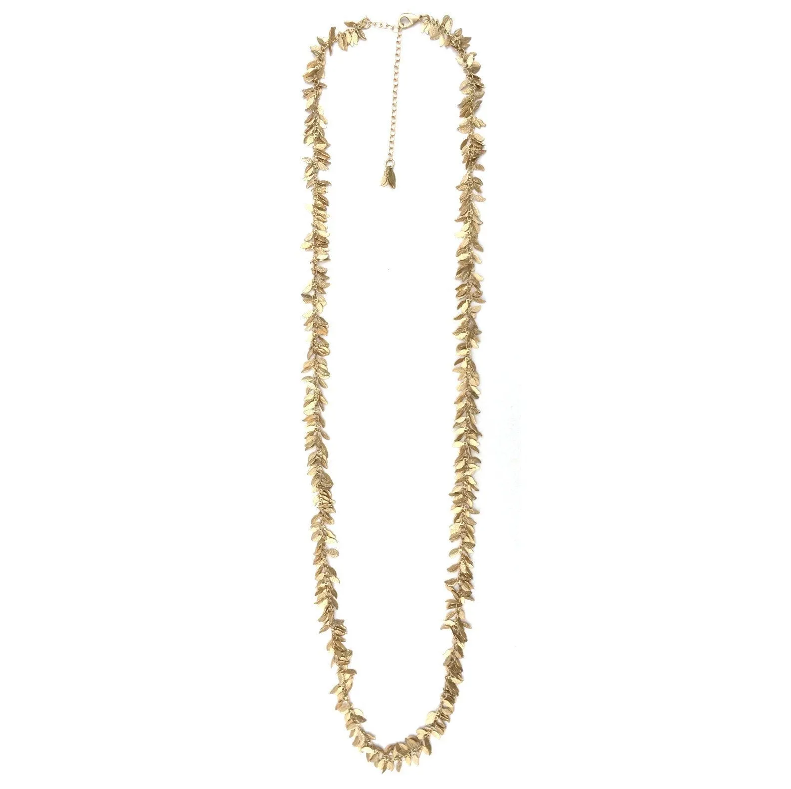 Gold Leaf or Silver Leaf Single Strand Necklace