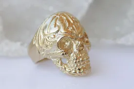 GOLD SKULL RING