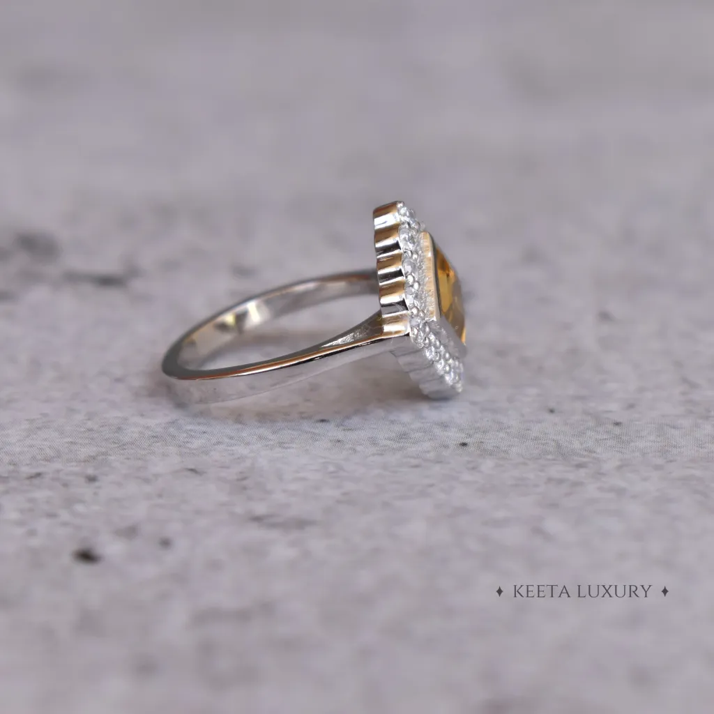 Golden Crown - Citrine Ring