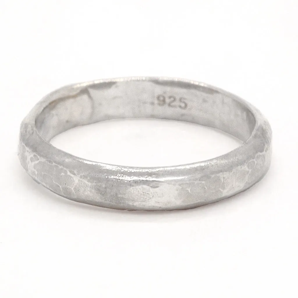 Half-Round Hammered Ring Band (size 9)