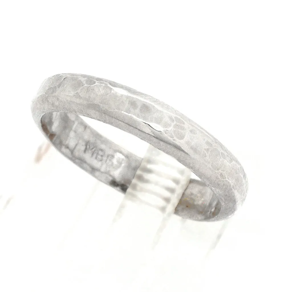 Half-Round Hammered Ring Band (size 9)