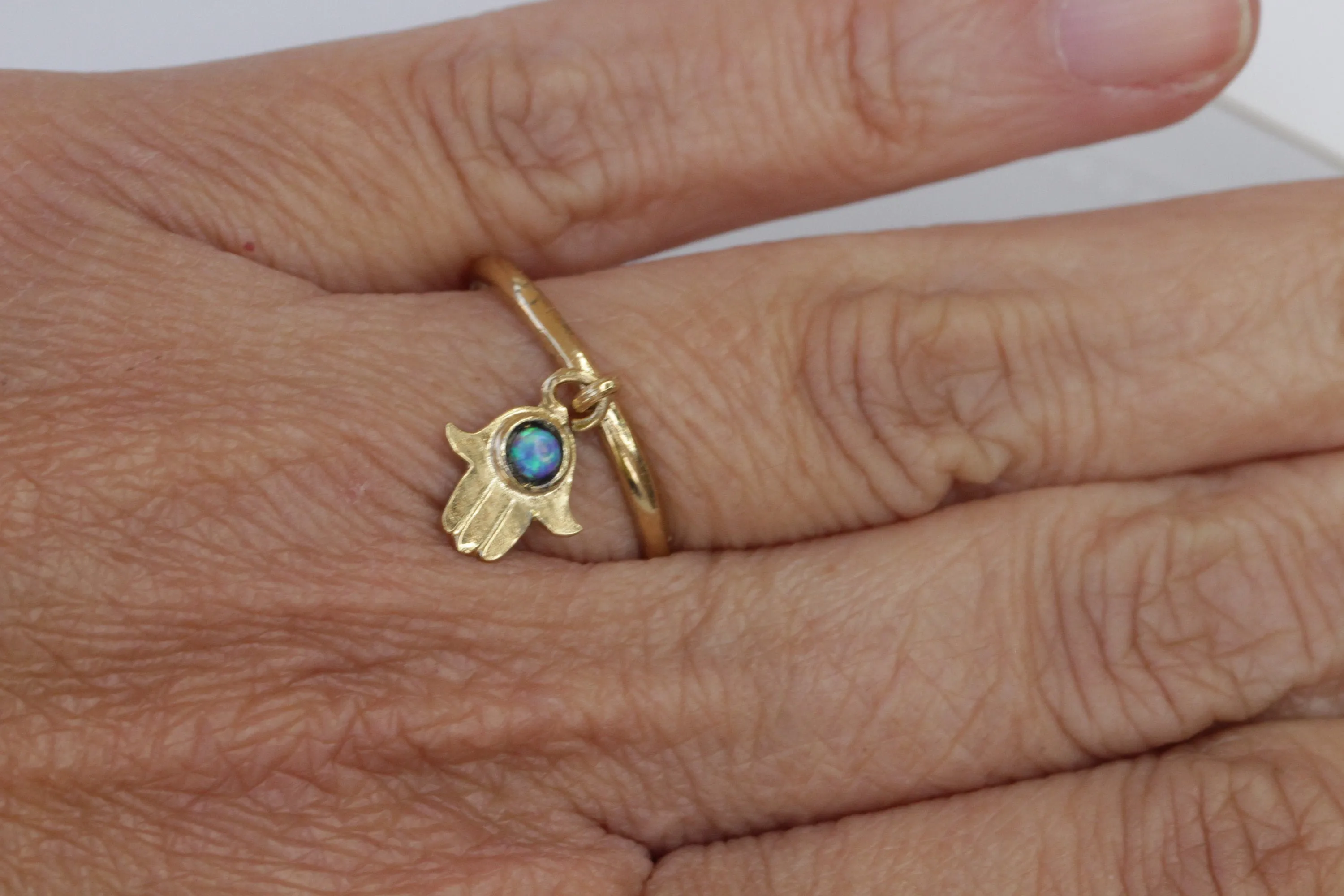 HAMSA OPAL RING