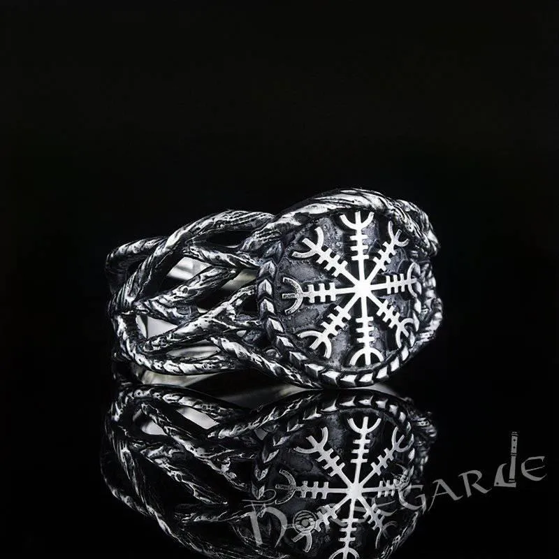 Handcrafted Brambles Helm of Awe Band - Sterling Silver