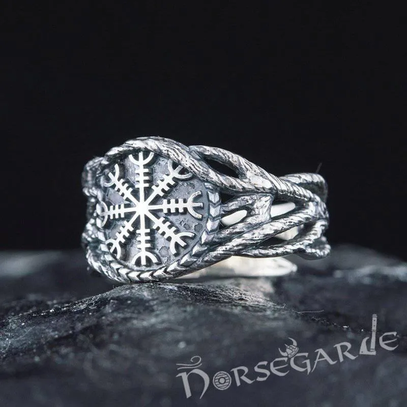 Handcrafted Brambles Helm of Awe Band - Sterling Silver