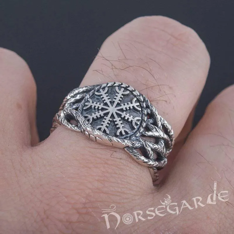 Handcrafted Brambles Helm of Awe Band - Sterling Silver