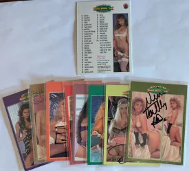 HOT SHOTS GALAXY of SEX SUPERSTARS 100 CARD SET with AUTOGRAPHS REBECCA LORD, STEPHANIE SWIFT, SHAYLA LAVEAUX, TIFFANY MYNX, FELECIA, TONISHA MILLS, JULIA ANN,NINA HARTLEY