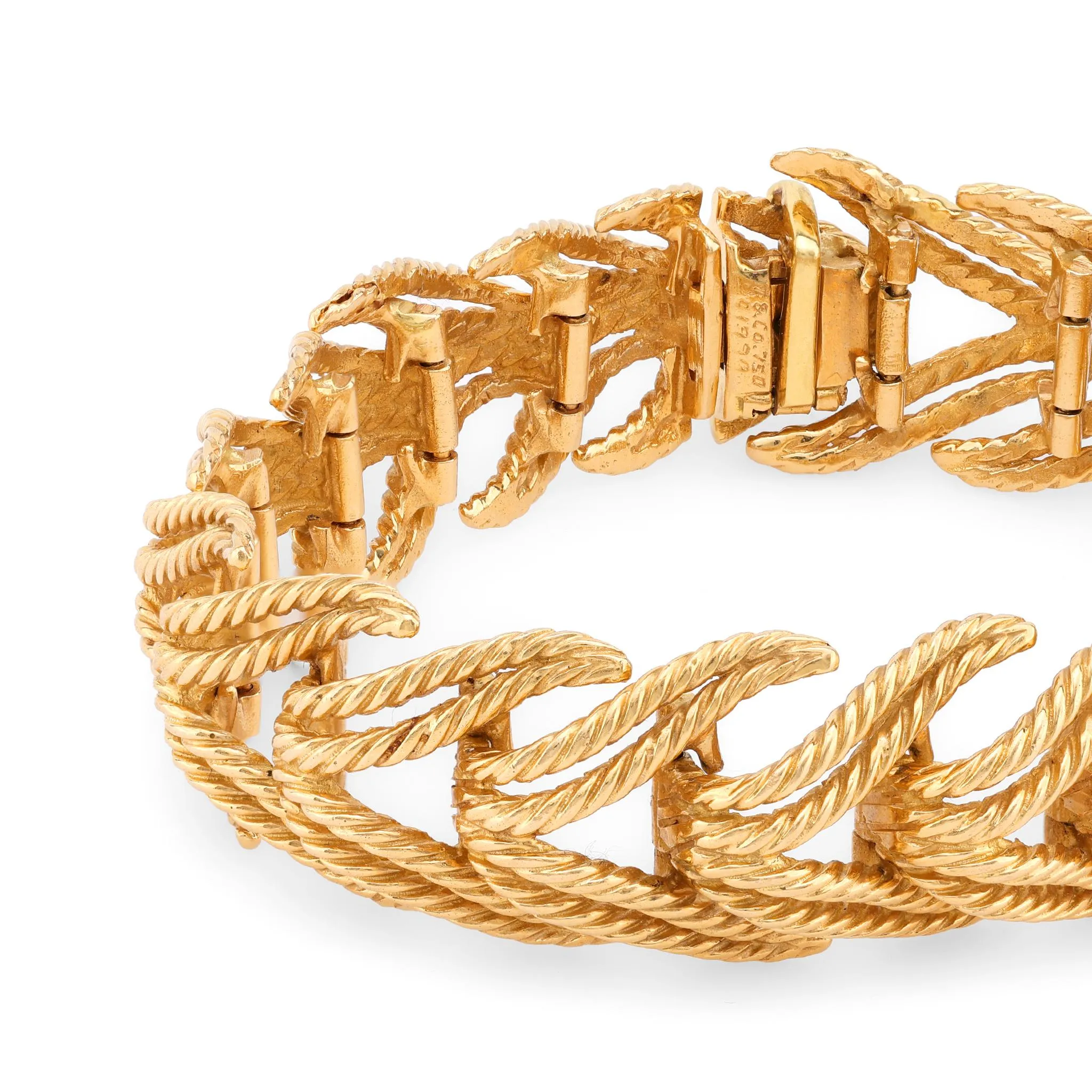 Iconic Tiffany & Co. French 18K yellow gold braided bracelet