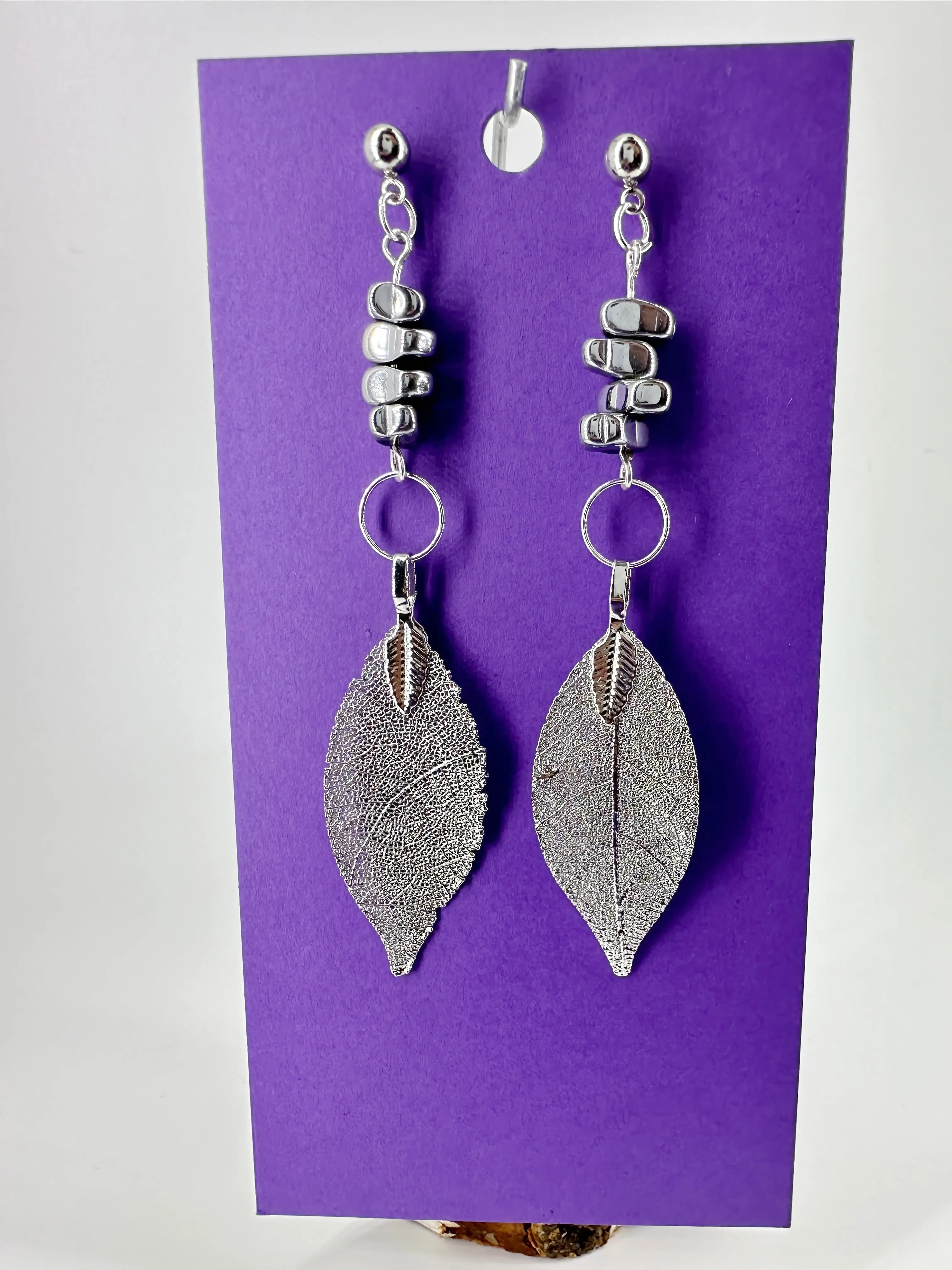 Indigenous Handcrafted Earrings - Hematite