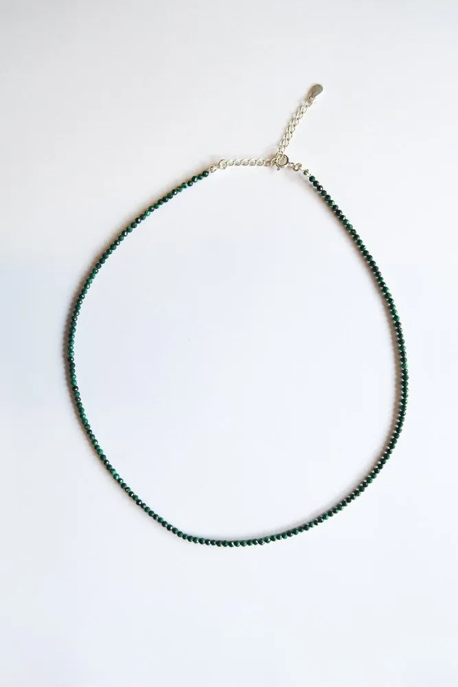 Karina Single Strand Hand Beaded Gemstone Necklace