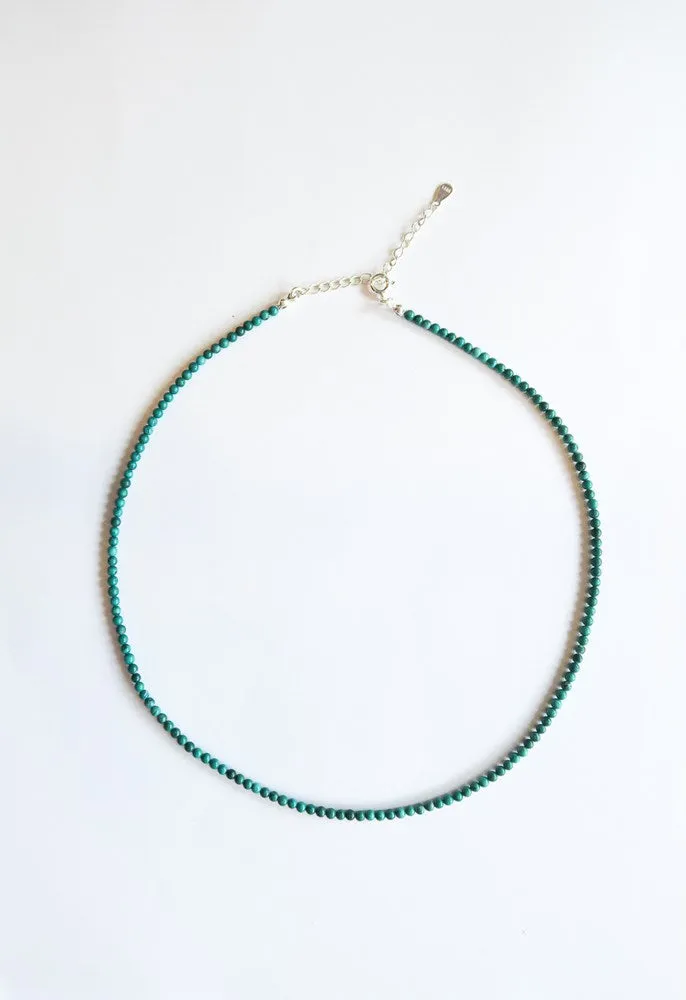 Karina Single Strand Hand Beaded Gemstone Necklace