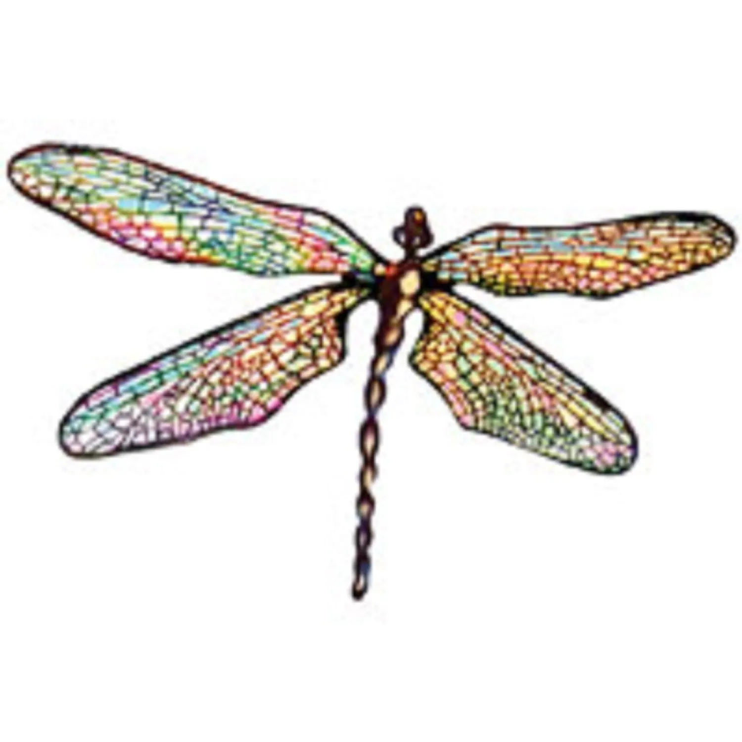 Large Dragonfly Brass Finish Wing Filigree, set/4