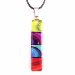 Long Rainbow Pendant & Earring Set