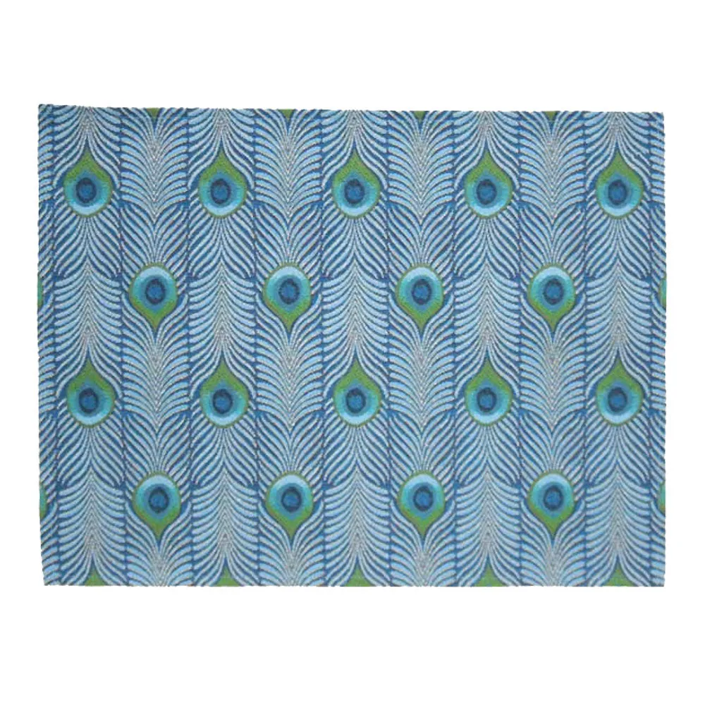 Louis C. Tiffany Peacock Feather Tapestry Placemat