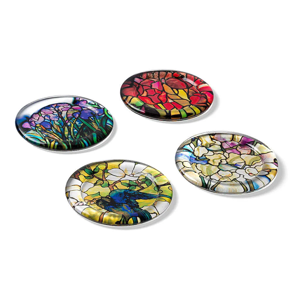 Louis C. Tiffany Stained-Glass Coasters