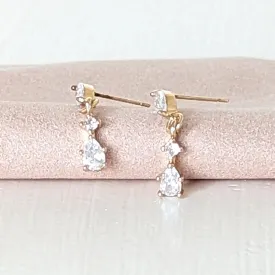 Minimalist Cubic Zirconia Earrings