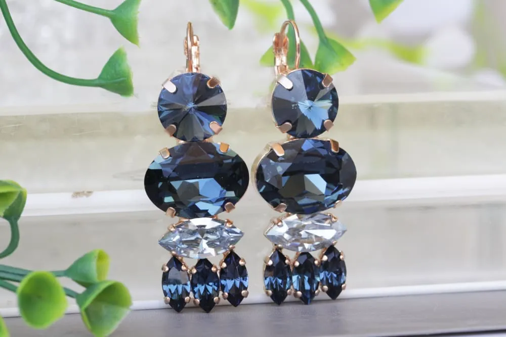 NAVY EARRINGS