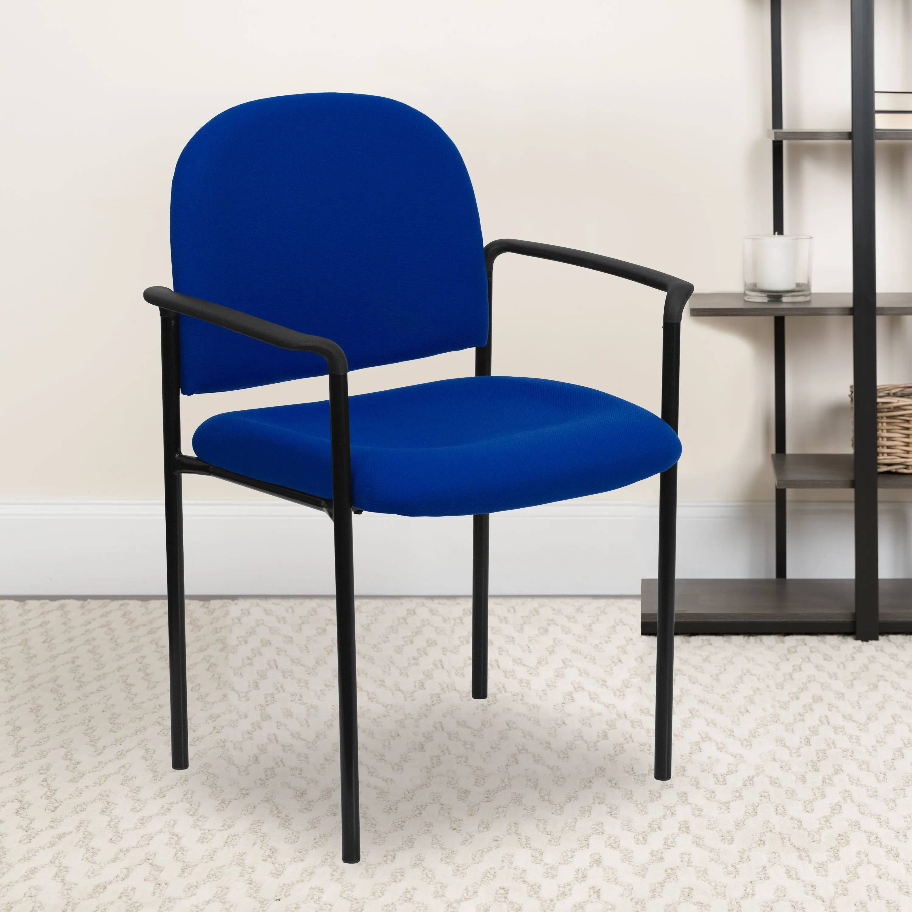 Navy Fabric Stack Chair BT-516-1-NVY-GG