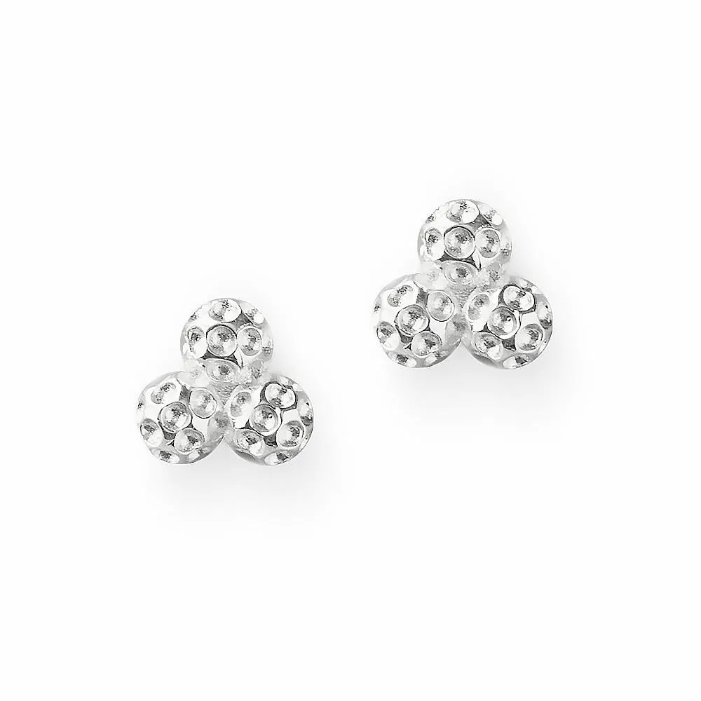 Par 3 Silver Golf Ball Earrings