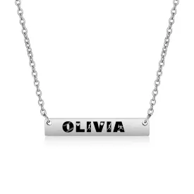 Personalized Baseball Bar Necklace