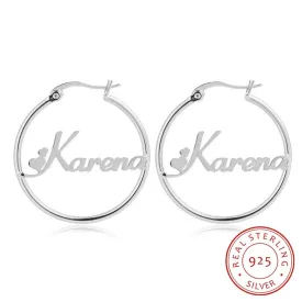 Personalized Name Hoop Earrings