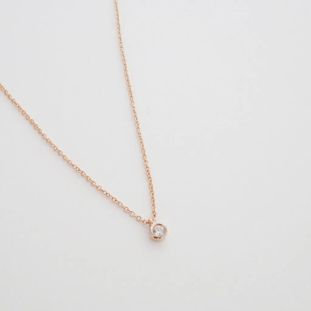 Petite Solitaire Necklace