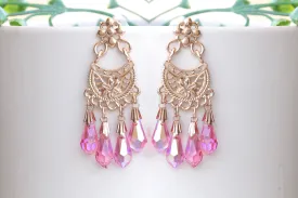 PINK FUCHSIA Fringes Earrings