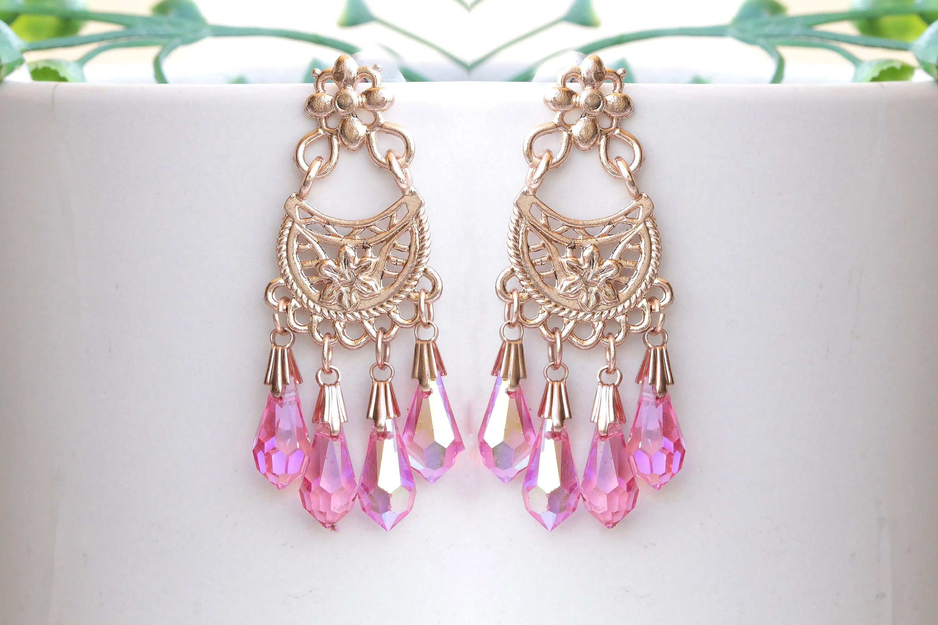 PINK FUCHSIA Fringes Earrings