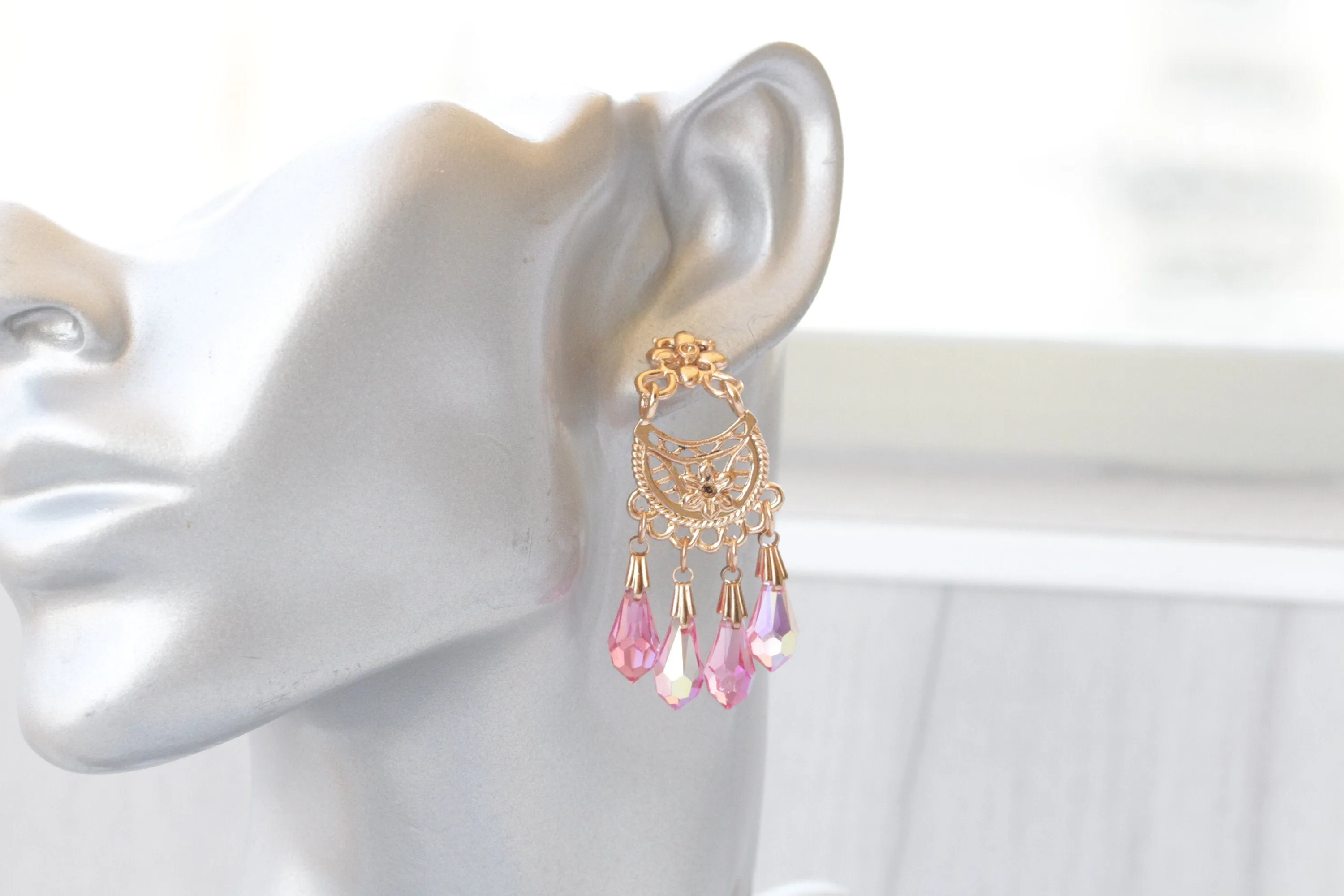 PINK FUCHSIA Fringes Earrings