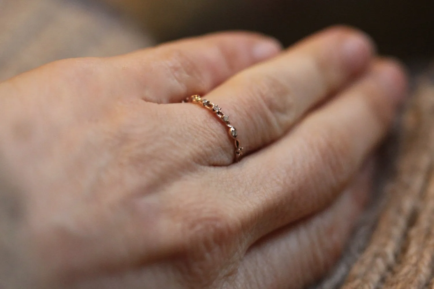 Preorder* Swirly Floral Loops Diamonds Ring