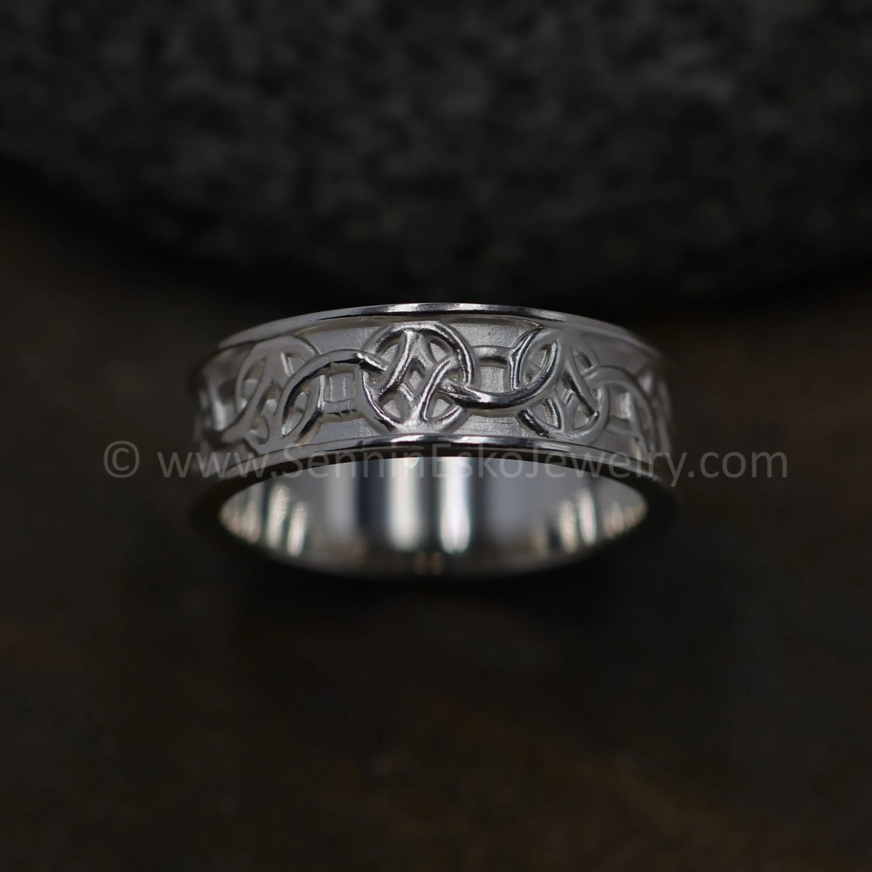 READY TO SHIP Wide Celtic Knot Ring, Size 10