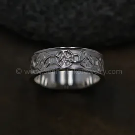 READY TO SHIP Wide Celtic Knot Ring, Size 10