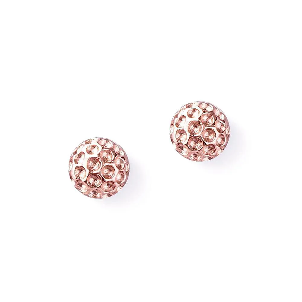 Rose Gold Golf Ball Earrings