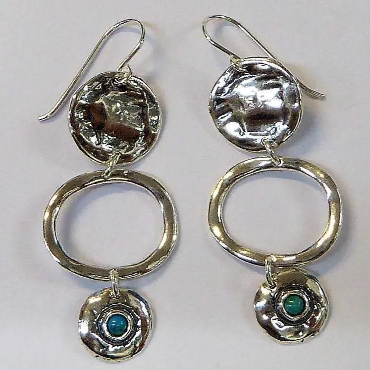 Silver earrings for woman, turquoise earrings | israelische schmuck | joyas de moda | boucles d'oreilles