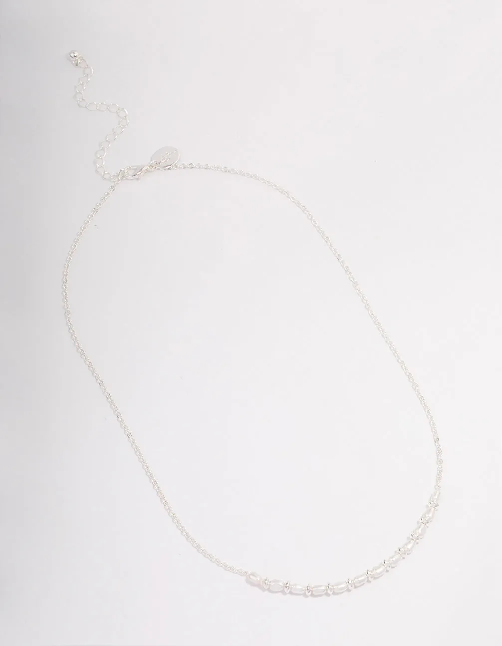 Silver Pearl Smile Necklace