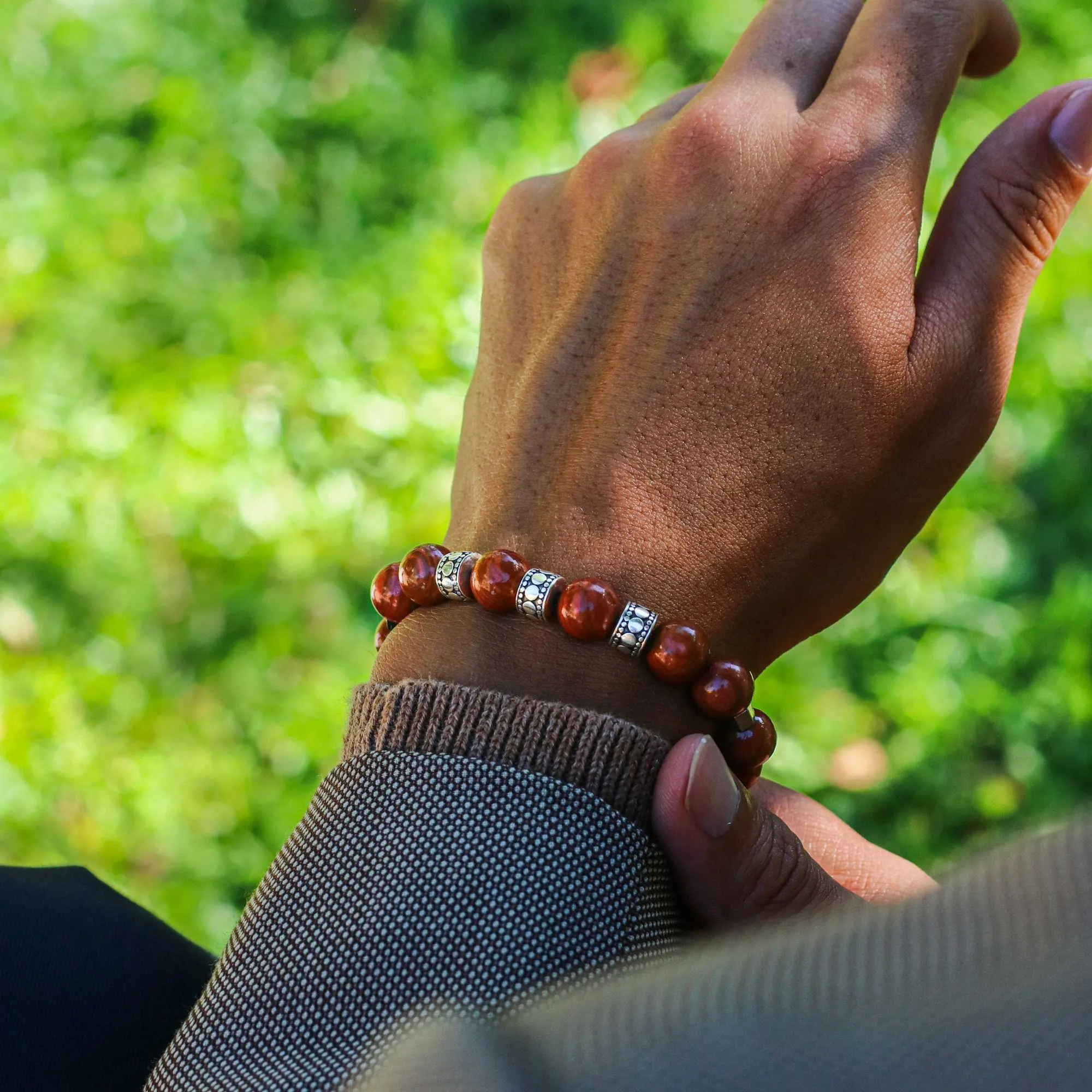 Silver Spacer Root Chakra Bracelet