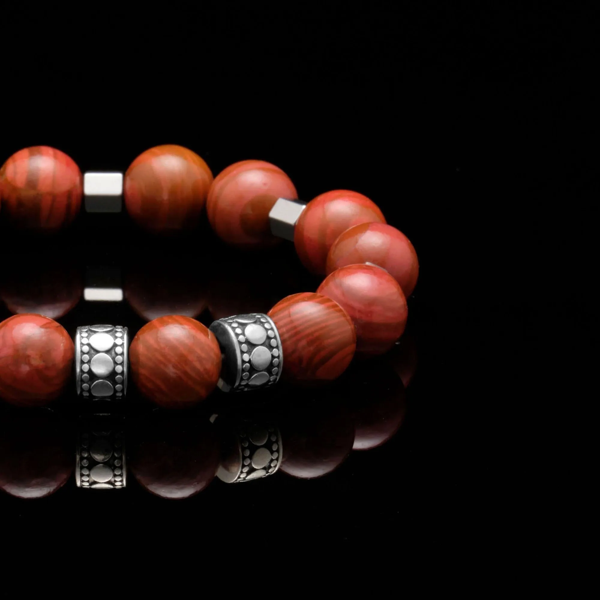 Silver Spacer Root Chakra Bracelet