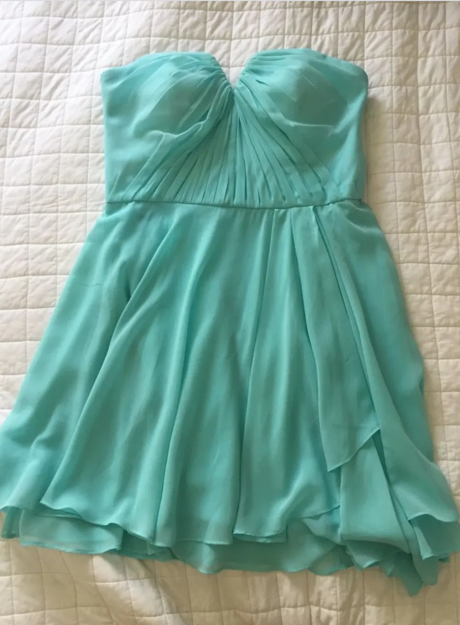 Size 12 FOREVER NEW tiffany aqua strapless dress RRP $229 Short Cocktail