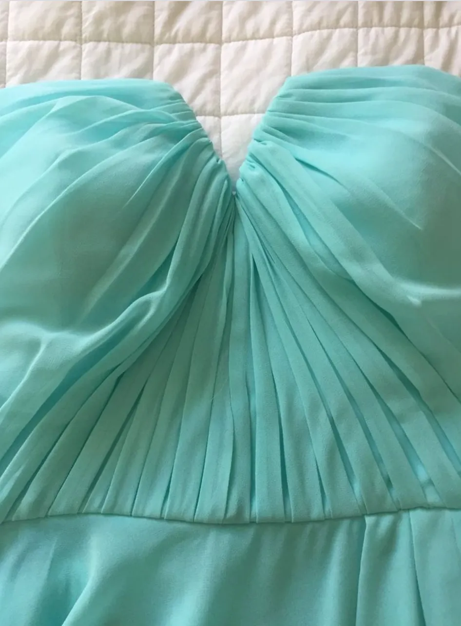 Size 12 FOREVER NEW tiffany aqua strapless dress RRP $229 Short Cocktail