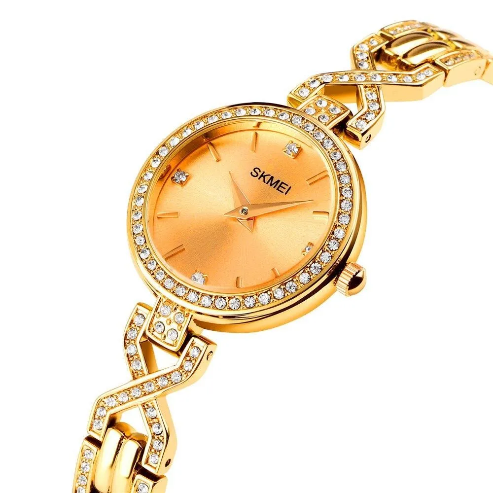 SKMEI 1738 Branded Watches for Women IP67 Inlaid w/ Rhinestone