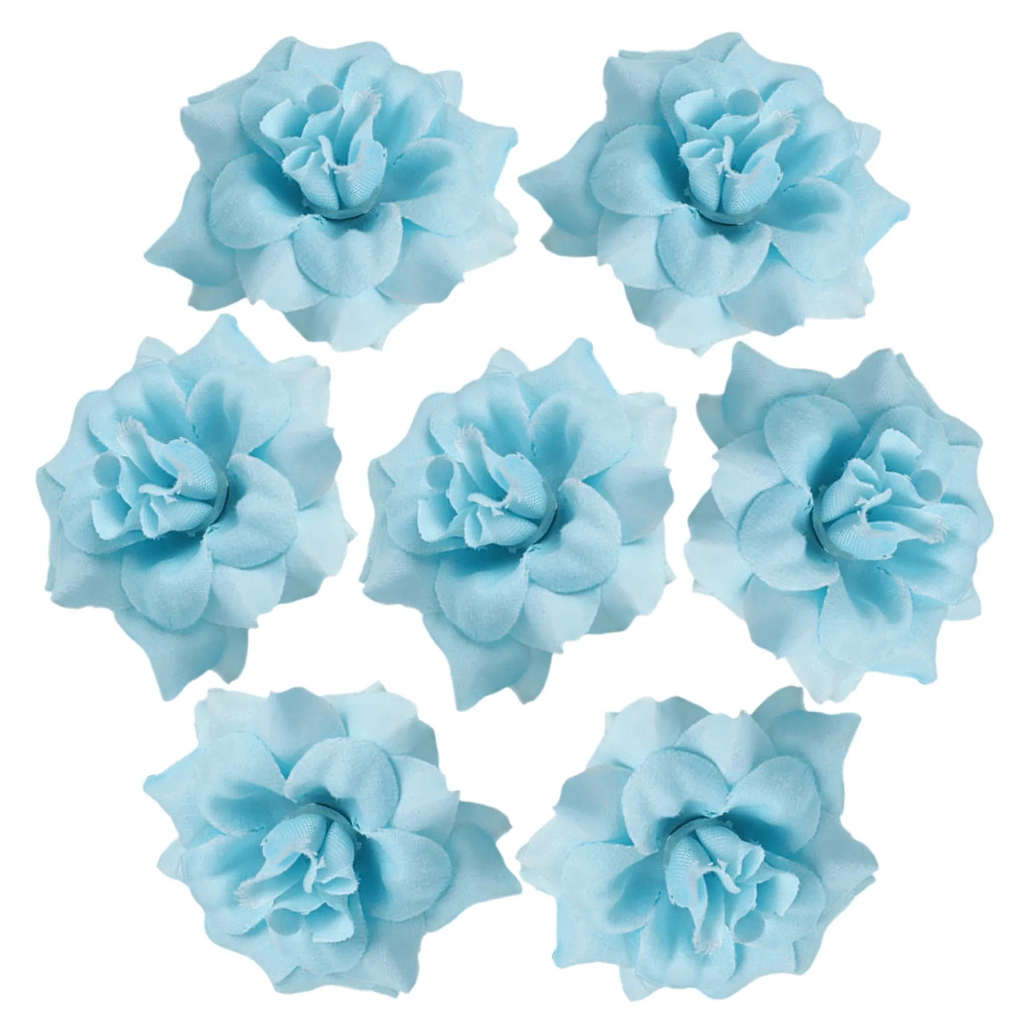 Small Silk Roses Flowers in Bulk Flocking Flowers 100 pcs for Hairpins Crafts