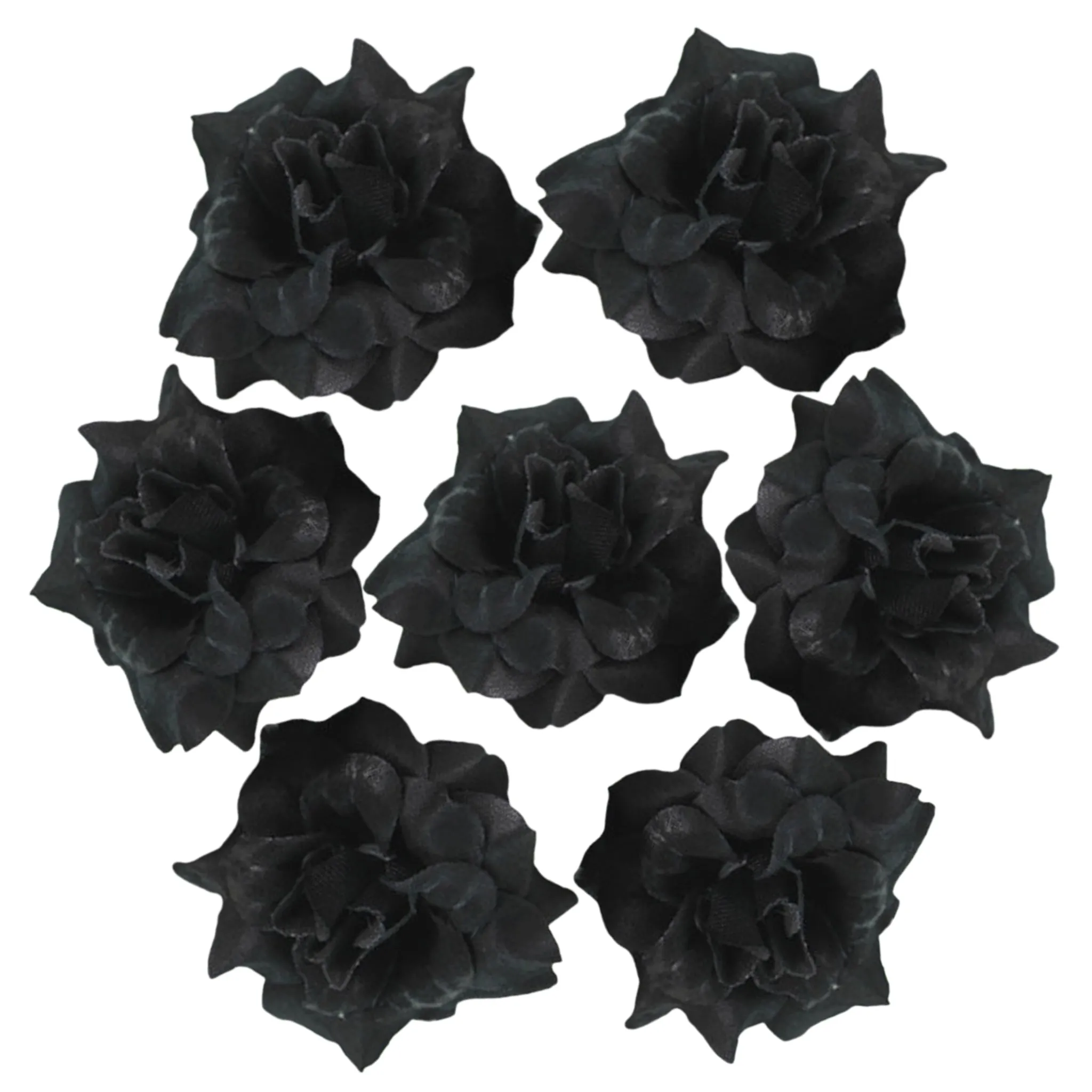 Small Silk Roses Flowers in Bulk Flocking Flowers 100 pcs for Hairpins Crafts